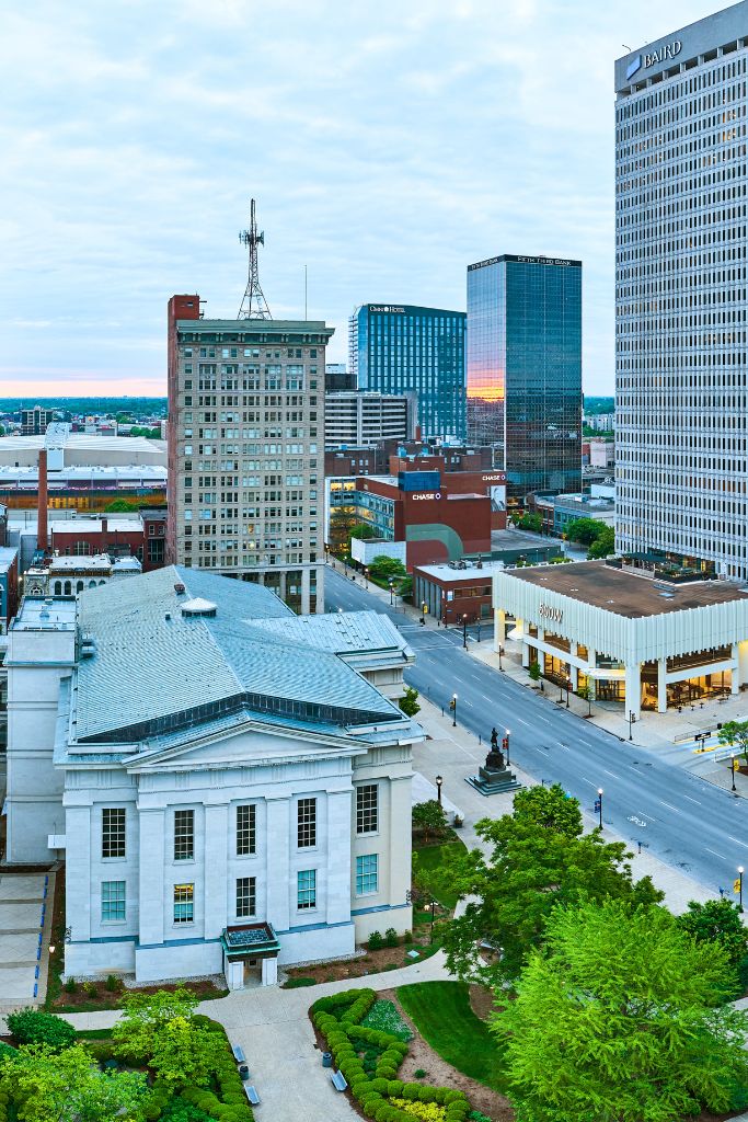 The vibrant cityscape of Louisville, showcasing its strong reliance on dependable IT network services. Our team ensures businesses have uninterrupted connectivity through robust network design and support